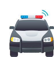Oncoming Police Car Joypixels Sticker - Oncoming Police Car Joypixels Oncoming Stickers