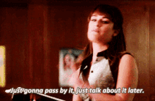 Glee Rachel Berry GIF - Glee Rachel Berry Just Gonna Pass By It GIFs