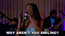 Why Arent You Smiling Jhenéaiko GIF - Why Arent You Smiling Jhenéaiko Tiny Desk Concert GIFs