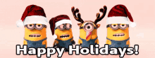 Happy Holidays GIF - Happy Holidays Holiday Minions GIFs