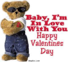 valentine teddy bear love im in love with you happy valentines day