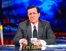 I’ve Been Watching The Olympic Tryouts Leading Up To The Games, And Every Time I Watch, I Think… GIF - Im Fat Late Night Show Stephen Colbert GIFs