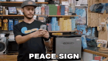 Peace Sign Casey Frey GIF - Peace Sign Casey Frey Pose A Peace Sign GIFs