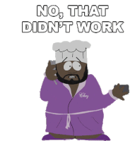 No That Didnt Work Chef Sticker - No That Didnt Work Chef South Park Stickers