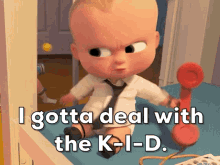 The Boss Baby On The Phone GIF - The Boss Baby On The Phone Gotta Go GIFs
