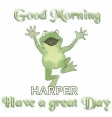 Good Morning Harper Have A Great Day GIF - Good Morning Harper Have A Great Day Frog GIFs