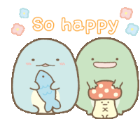 Happy Sumikko Gurashi Sticker - Happy Sumikko Gurashi Cute Stickers