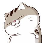 Ami Fat Cat Sleepy Sticker - Ami Fat Cat Sleepy Itchy Stickers