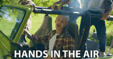 Hands In The Air Stephen Sharer GIF - Hands In The Air Stephen Sharer In My Jeep GIFs