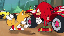 Knuckles Tails GIF - Knuckles Tails High Five GIFs