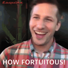 How Fortuitous Andy Samberg GIF - How Fortuitous Andy Samberg Esquire GIFs