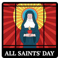 All Saints Day All Hallows Day Sticker - All Saints Day All Hallows Day Feast Of All Saints Stickers