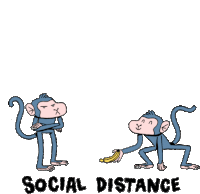 Social Distance Hug Sticker - Social Distance Hug Guarimba Stickers