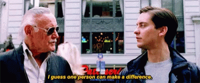One Person Can Make A Difference Stan Lee GIF - One Person Can A Stan Lee Peter Parker - Discover & Share GIFs