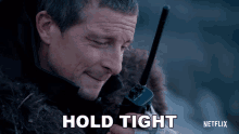 Hold Tight Bear Grylls GIF - Hold Tight Bear Grylls You Vs Wild Out Cold GIFs