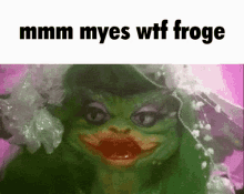 Froge Mmm Myes Wtf Froge GIF - Froge Mmm Myes Wtf Froge Frog GIFs