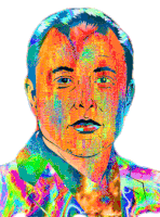 Elon Musk Trippy Sticker - Elon Musk Elon Trippy Stickers