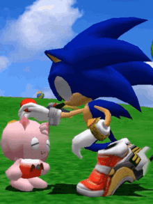Sonic Chao Amy Rose Sonic Adventure Cute GIF - Sonic Chao Amy Rose Sonic Adventure Cute Petting GIFs