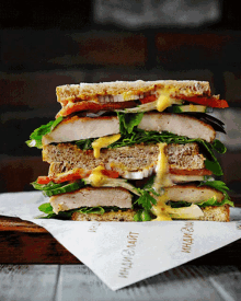 Turkey Sandwich Food GIF - Turkey Sandwich Food Sandwich GIFs
