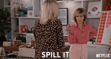 Spill It Jane Fonda GIF - Spill It Jane Fonda Grace Hanson GIFs