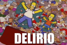 Delirio Pasticcio Spazzatura Immondizia Disordine Pulire Simpson Homer Bart GIF - The Simpsons Mess Messy GIFs