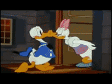 donald duck daisy duck kiss heart