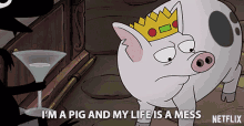 Im A Pig And My Life Is A Mess Chaos GIF - Im A Pig And My Life Is A Mess Chaos Trainwreck GIFs