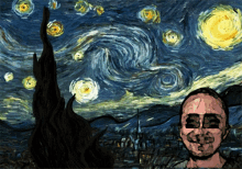 painting parody starry sky