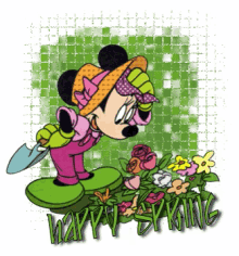 Happy Spring From Minnie Mouse GIF - Seasons Spring Springtime GIFs