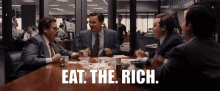 The Wolf Of Wall Street Eat The Rich GIF - The Wolf Of Wall Street Eat The Rich Chanting GIFs