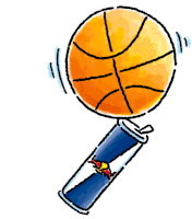 Basketball Red Bull Sticker - Basketball Red Bull Spin Stickers