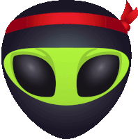 Ninja Alien Sticker - Ninja Alien Joypixels Stickers