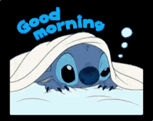 Stitch Good Morning GIF - Stitch Good Morning Woke Up GIFs