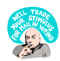 Trade Your Stimulus For Mail In Voting Stimulus Check Sticker - Trade Your Stimulus For Mail In Voting Trade Stimulus Stickers