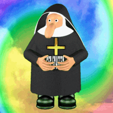 Nun Get Stuffed GIF - Nun Get Stuffed Go GIFs