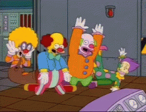 Clown Clowns GIF - Clown Clowns Simpsons - Descubre &amp; Comparte GIFs