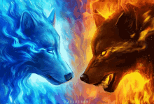 Wolf Ice Wolf GIF - Wolf Ice Wolf Fire Wolf GIFs
