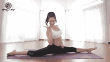 korean girl flexible stretch stretching