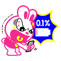 Rabbit Positive Sticker - Rabbit Positive Angry Stickers