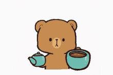 Mocha Bear Coffee GIF - Mocha Bear Coffee Cup Of Coffee GIFs