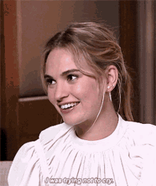 Lily James I Was Trying Not To Cry GIF - Lily James I Was Trying Not To Cry I Tried Not To Cry GIFs