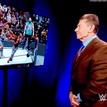 watching wrestling