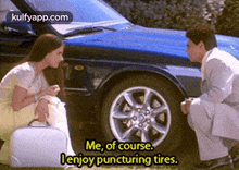 Me, Of Course.Denjoy Puncturing Tires..Gif GIF - Me Of Course.Denjoy Puncturing Tires. Tire GIFs
