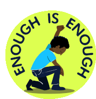 Enough Is Enough Black Lives Matter Sticker - Enough Is Enough Black Lives Matter Blm Stickers