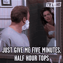 Just Give Me Five Minutes Half Hour Tops GIF - Just Give Me Five Minutes Half Hour Tops Shower GIFs
