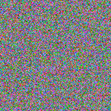 white noise colourful static glitch tv