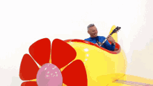 Playing Guitar Anthony Field GIF - Playing Guitar Anthony Field Blue Wiggle GIFs