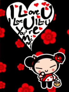 Pucca I Love You GIF - Pucca I Love You Peace GIFs