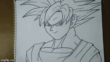 Drawing Dragon Ball Z Gif Drawing Dragon Ball Z Goku Discover Share Gifs