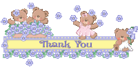 Thank You Bear Sticker - Thank You Bear Flower Stickers